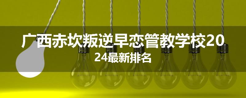 广西赤坎叛逆早恋管教学校2024最新排名