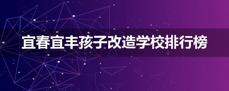 宜春宜丰孩子改造学校排行榜