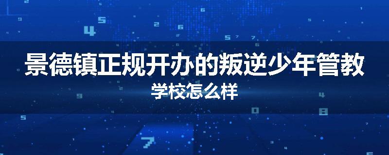 景德镇正规开办的叛逆少年管教学校怎么样