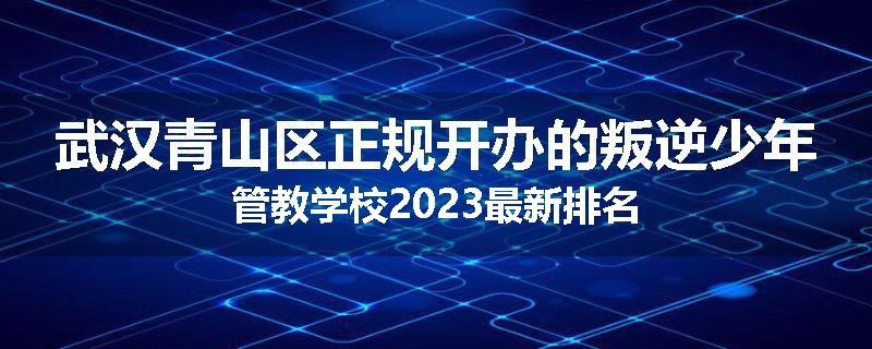武汉青山区正规开办的叛逆少年管教学校2023最新排名