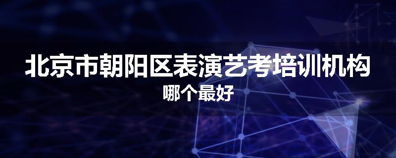 北京市朝阳区表演艺考培训机构哪个最好