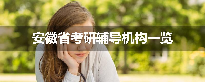 安徽省考研辅导机构一览