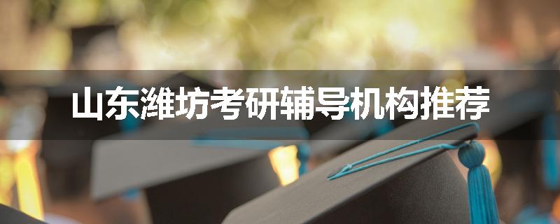 山东潍坊考研辅导机构推荐