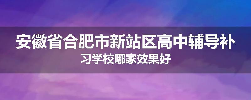 安徽省合肥市新站区高中辅导补习学校哪家效果好