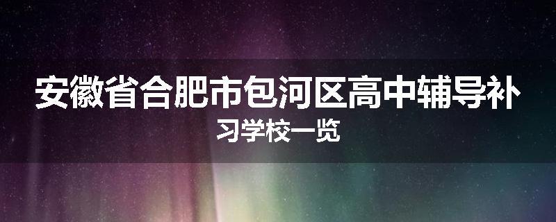 安徽省合肥市包河区高中辅导补习学校一览