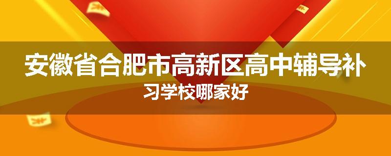 安徽省合肥市高新区高中辅导补习学校哪家好