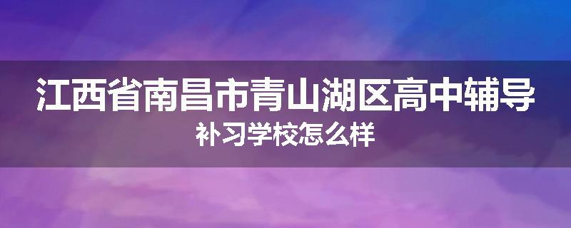 江西省南昌市青山湖区高中辅导补习学校怎么样