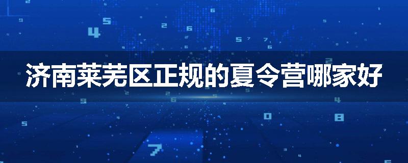 济南莱芜区正规的夏令营哪家好