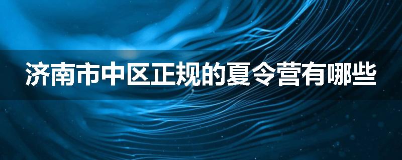 济南市中区正规的夏令营有哪些