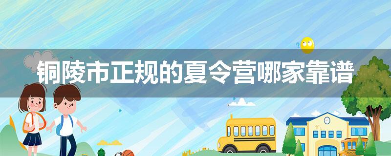 铜陵市正规的夏令营哪家靠谱