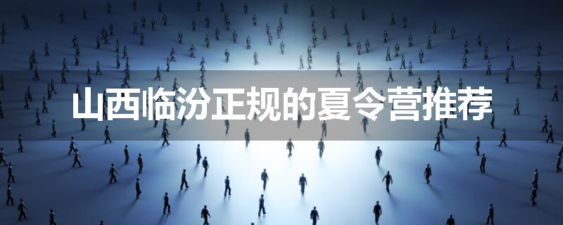 山西临汾正规的夏令营推荐