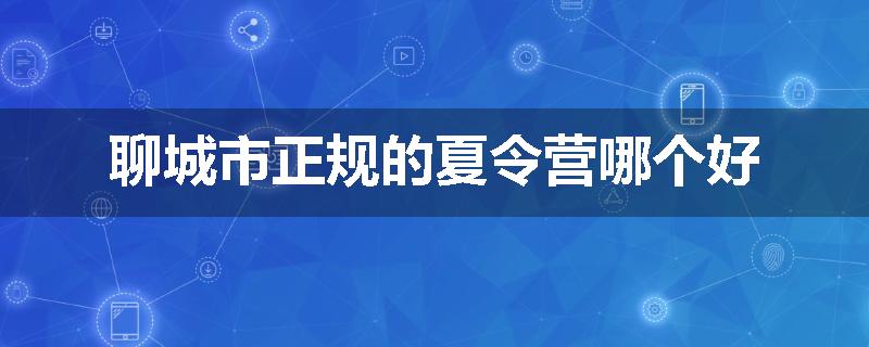 聊城市正规的夏令营哪个好