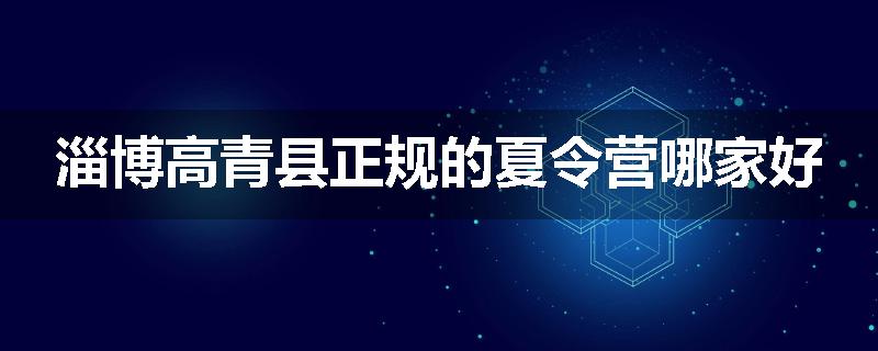 淄博高青县正规的夏令营哪家好