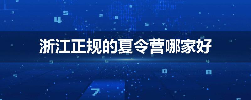 浙江正规的夏令营哪家好