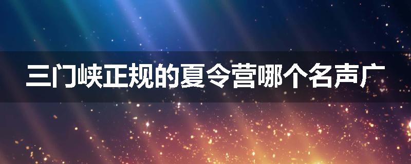 三门峡正规的夏令营哪个名声广