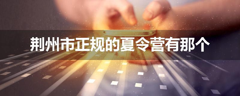 荆州市正规的夏令营有那个