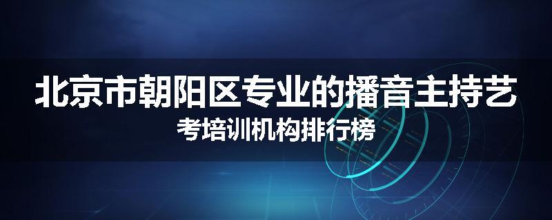北京市朝阳区专业的播音主持艺考培训机构排行榜