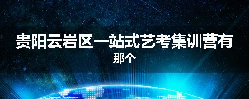 贵阳云岩区一站式艺考集训营有那个