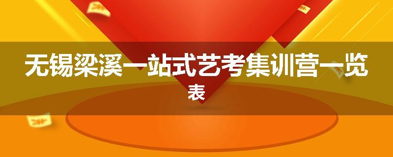 无锡梁溪一站式艺考集训营一览表