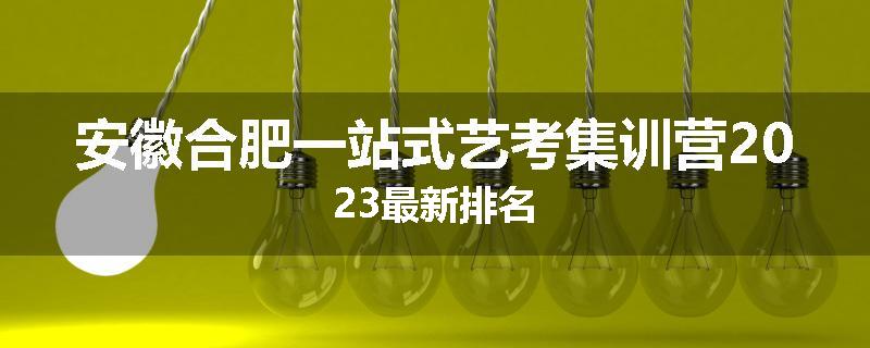 安徽合肥一站式艺考集训营2023最新排名