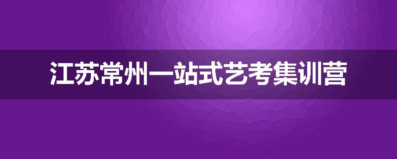 江苏常州一站式艺考集训营