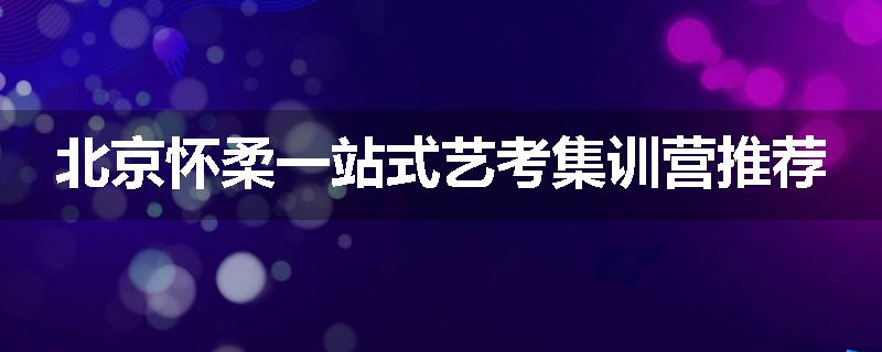 北京怀柔一站式艺考集训营推荐