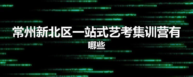 常州新北区一站式艺考集训营有哪些