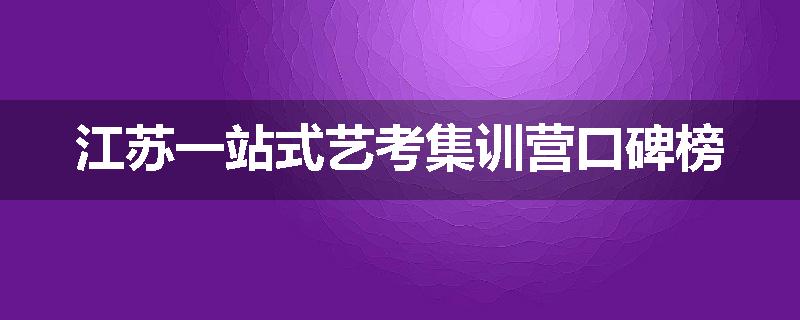 江苏一站式艺考集训营口碑榜