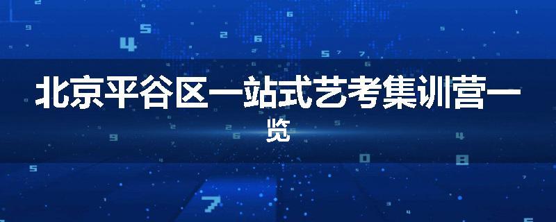 北京平谷区一站式艺考集训营一览