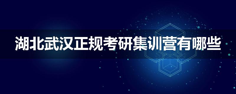 湖北武汉正规考研集训营有哪些