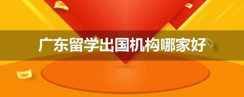 广东留学出国机构哪家好