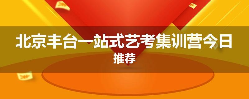 北京丰台一站式艺考集训营今日推荐