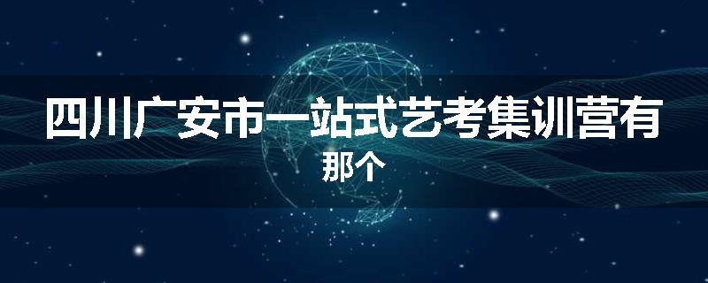 四川广安市一站式艺考集训营有那个