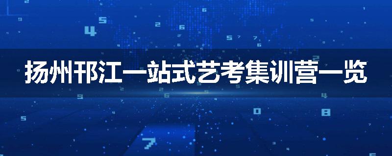 扬州邗江一站式艺考集训营一览