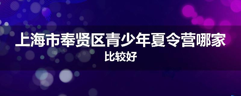 上海市奉贤区青少年夏令营哪家比较好