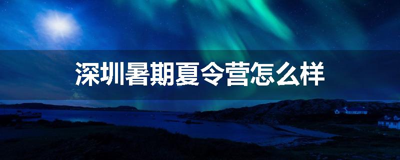深圳暑期夏令营怎么样