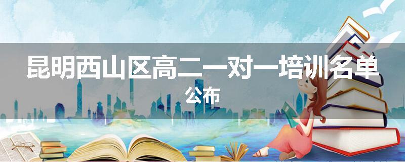 昆明西山区高二一对一培训名单公布