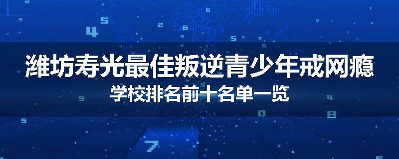 潍坊寿光最佳叛逆青少年戒网瘾学校排名前十名单一览