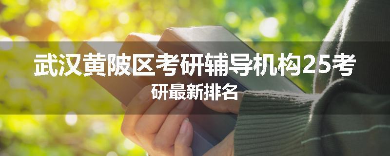武汉黄陂区考研辅导机构25考研最新排名