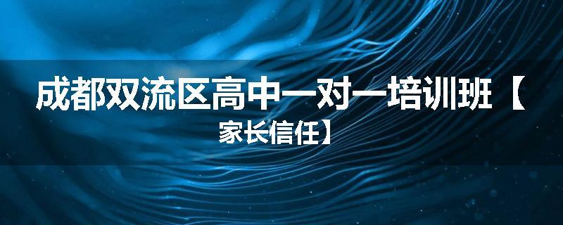 成都双流区高中一对一培训班【家长信任】