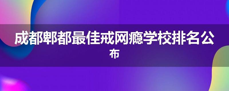 成都郫都最佳戒网瘾学校排名公布