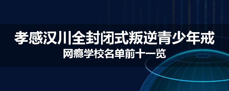 孝感汉川全封闭式叛逆青少年戒网瘾学校名单前十一览