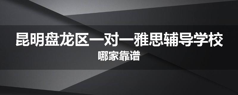 昆明盘龙区一对一雅思辅导学校哪家靠谱