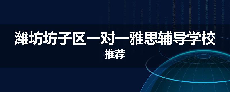 潍坊坊子区一对一雅思辅导学校推荐