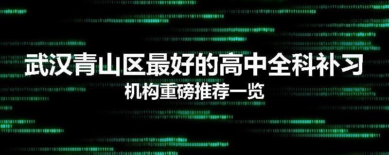武汉青山区最好的高中全科补习机构重磅推荐一览
