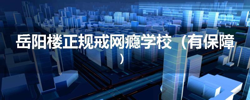 岳阳楼正规戒网瘾学校（有保障）