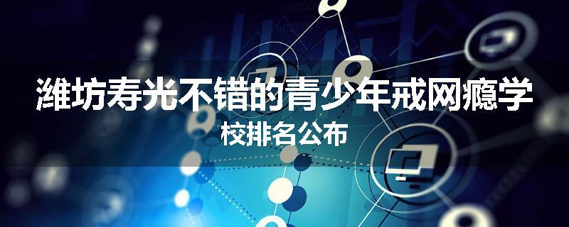潍坊寿光不错的青少年戒网瘾学校排名公布