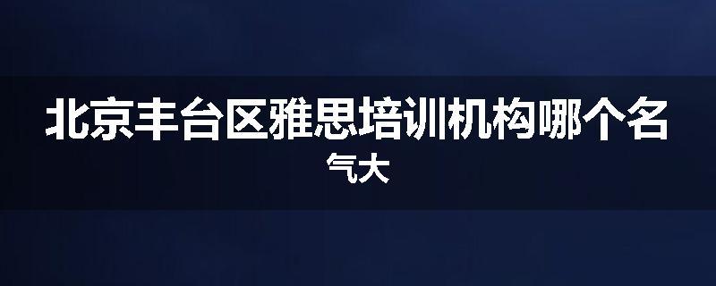 北京丰台区雅思培训机构哪个名气大