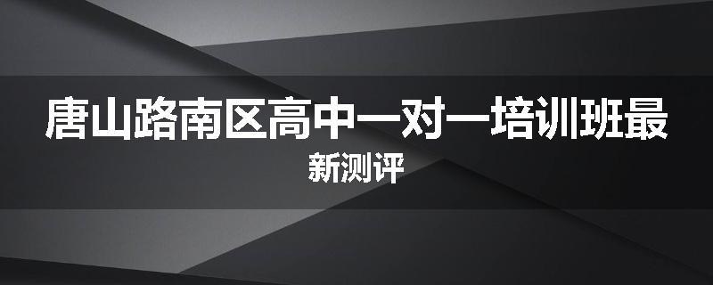 唐山路南区高中一对一培训班最新测评