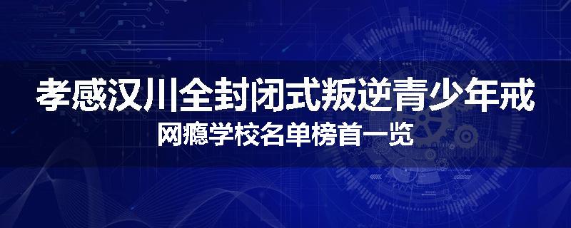 孝感汉川全封闭式叛逆青少年戒网瘾学校名单榜首一览
